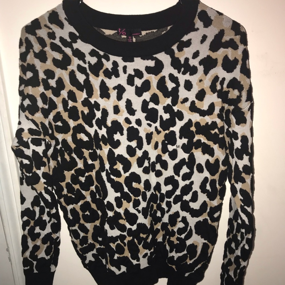 Leopard print sweater.